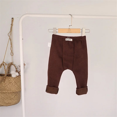 Pantaloni groși ocazional de modă pentru copii Jambiere de culoare uni pentru fete, copii, băieți, pantaloni de toamnă, iarnă, pantaloni de trening
