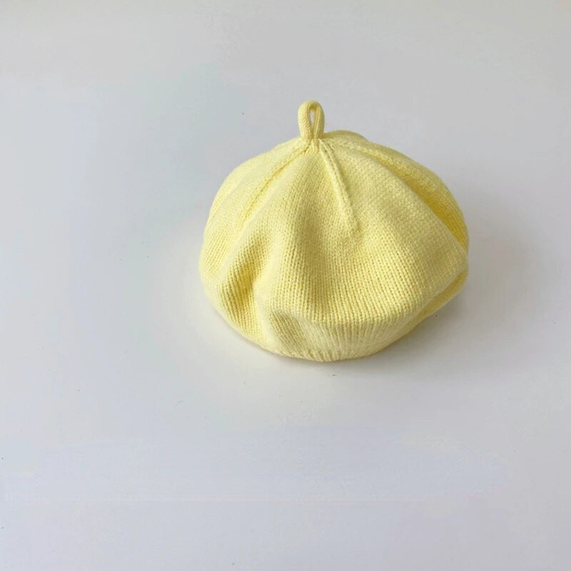 2023-as új őszi téli sapkák egyszínű akril meleg svájcisapka Vintage kötött sapkák kisfiúknak lányoknak gyerekeknek művész festő sapka