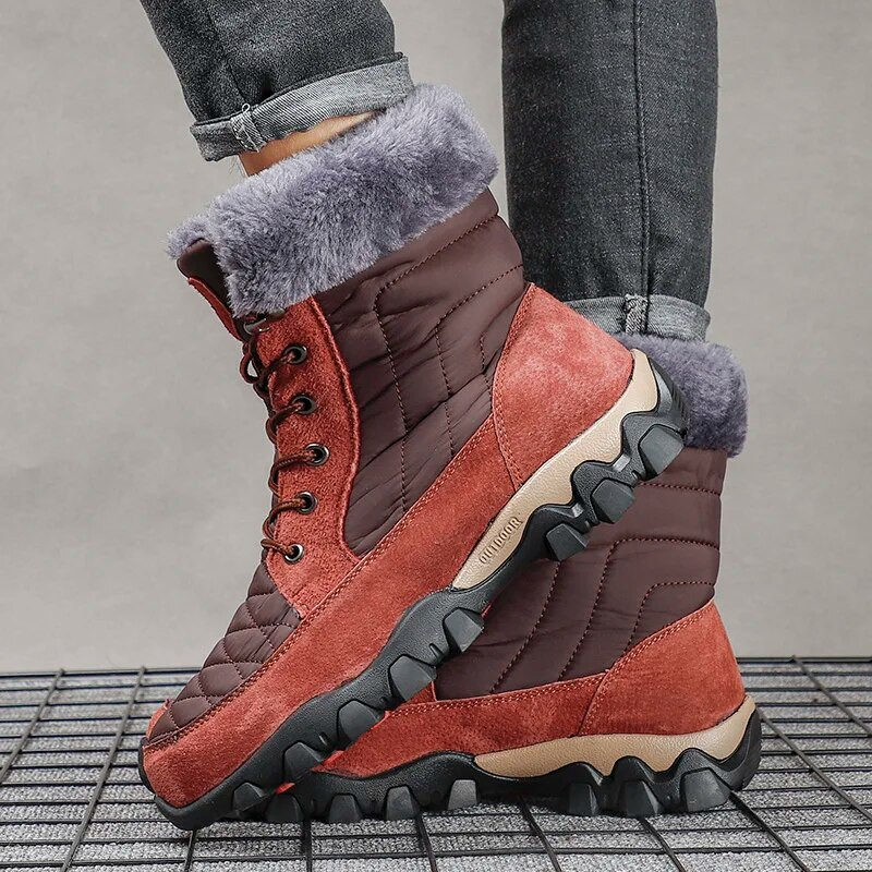 Χειμώνας 2023 Νέες ανδρικές βαμβακερές μπότες εξωτερικού χώρου, ζεστό ψηλό μποτάκι, μπότες χιονιού, μπότες εργασίας
