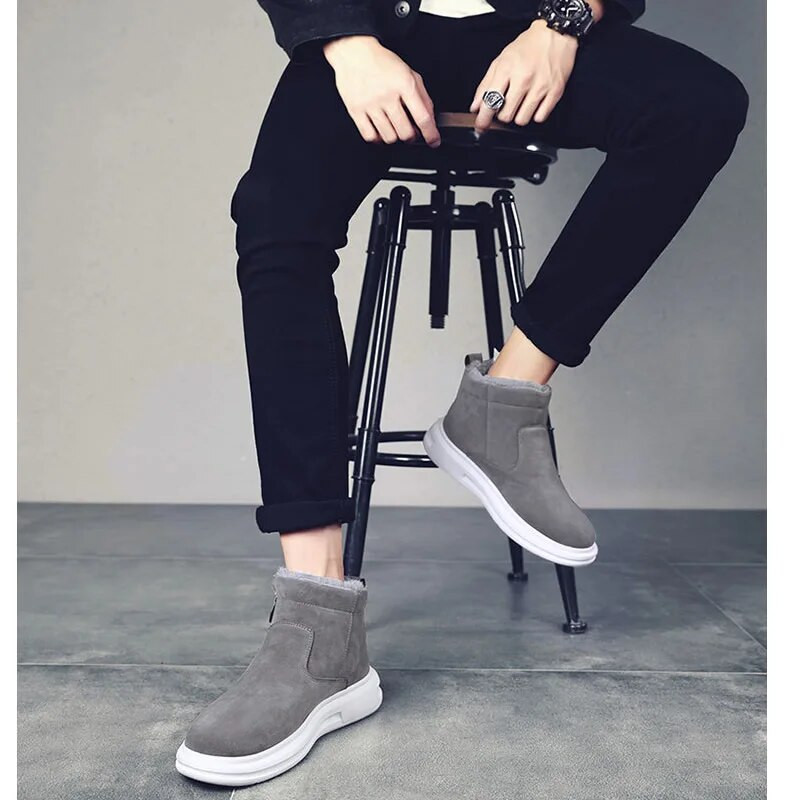 2024 Meeste saapad Meeste talvejalatsid Mood Lumesaapad Kingad Talvised tossud Pahkluu Meeste Kingad Talvesaapad Jalatsid