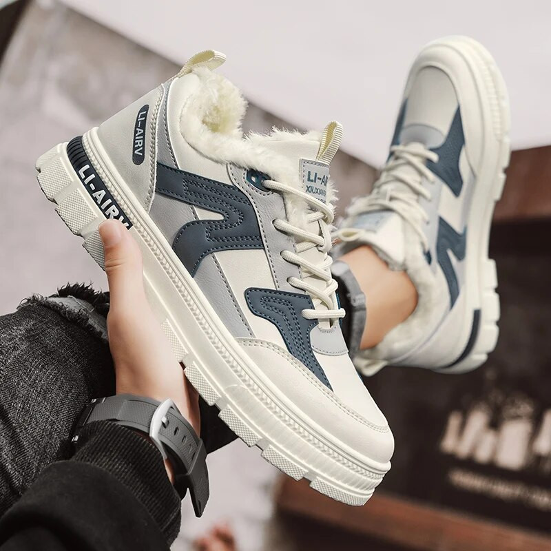 Tursked meeste saapad 2023 Meeste kingad Talv pluss sametist pahkluu puuvillased kingad libisemiskindlad välissaapad Meeste soojad vabaajajalatsid Botas