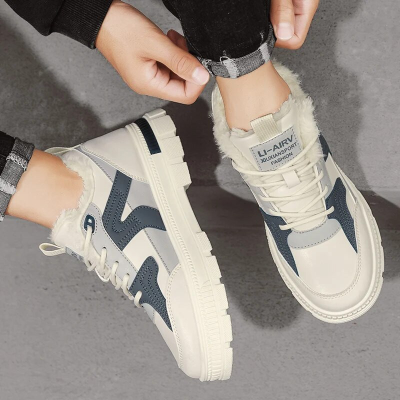 Tursked meeste saapad 2023 Meeste kingad Talv pluss sametist pahkluu puuvillased kingad libisemiskindlad välissaapad Meeste soojad vabaajajalatsid Botas