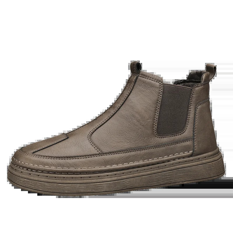 Platvorm saapad Meeste 2023 Meeste jalanõud Pahkluu pikkused Chelsea saapad igaks aastaajaks õues mustad libisevad vabaajajalatsid Meeste saapad Uus