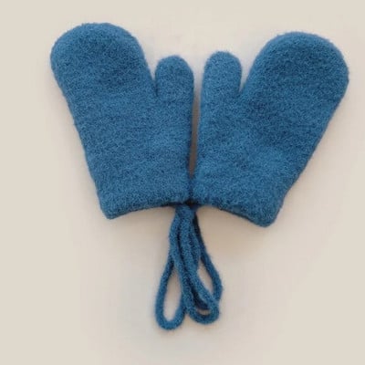 0-4 éves korig Gyerekeknek Téli ujjatlan fiúknak Lányoknak Kötött kesztyűk Aranyos cukorka színű gyerekeknek Meleg ujjas ujjatlan ujjatlan babakesztyűk kötéllel