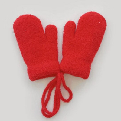 0-4 éves korig Gyerekeknek Téli ujjatlan fiúknak Lányoknak Kötött kesztyűk Aranyos cukorka színű gyerekeknek Meleg ujjas ujjatlan ujjatlan babakesztyűk kötéllel