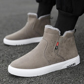 Talvised meeste plüüssaapad Pluss Velvet, soojad õuesaapad, veekindlad, meeste mood, libisemiskindlad vabaajajalatsid.