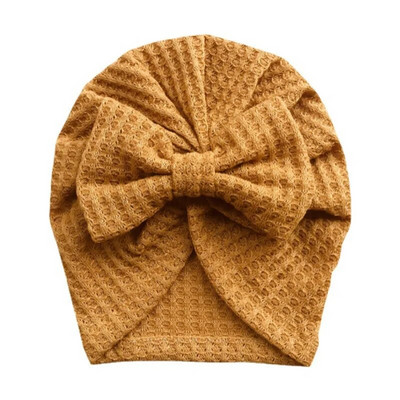 Pălărie drăguță cu fundă mare pentru bebeluși Turban, moale, de culoare uni, pentru copii, băieți, fete, pălărie, pălărie, nou-născut, pentru copii