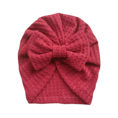 Pălărie drăguță cu fundă mare pentru bebeluși Turban, moale, de culoare uni, pentru copii, băieți, fete, pălărie, pălărie, nou-născut, pentru copii