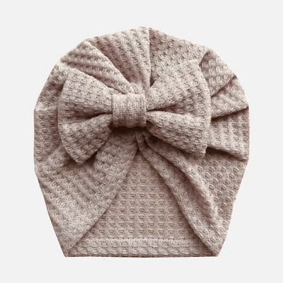 Pălărie drăguță cu fundă mare pentru bebeluși Turban, moale, de culoare uni, pentru copii, băieți, fete, pălărie, pălărie, nou-născut, pentru copii