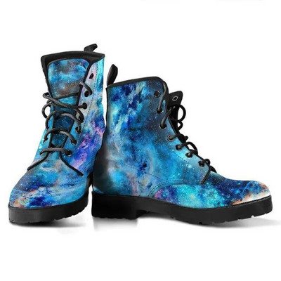 Moteriški aukšti odiniai batai 3D spausdinta Galaxy Color Patogūs suvarstomi moteriški batai