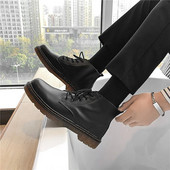 Ανδρικές μπότες 2023 με κορδόνια στη μέση της γάμπας Ανδρικά παπούτσια για ανδρικά παπούτσια με επίπεδη φτέρνα Ανδρικές μπότες καυτές πωλήσεις Αντιολισθητικές, ανθεκτικές στη φθορά