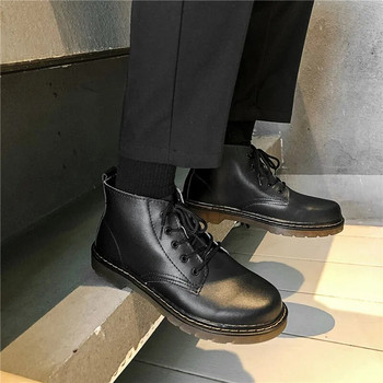 Ανδρικές μπότες 2023 με κορδόνια στη μέση της γάμπας Ανδρικά παπούτσια για ανδρικά παπούτσια με επίπεδη φτέρνα Ανδρικές μπότες καυτές πωλήσεις Αντιολισθητικές, ανθεκτικές στη φθορά