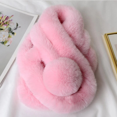 eșarfă de iarnă de lux blană artificială eșarfă caldă modă moale pluș îngroșare șal șal pentru adulți copii femei fete