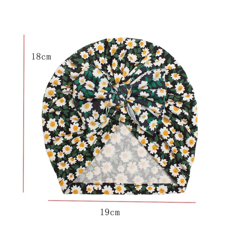 Drăguță bentiță florală pentru bebeluși Turban pentru nou-născut Beanie Caps BowKnot Copii Fete Crăciun pentru sugari Copii mici Copii pentru cap pentru fete Accesorii pentru păr