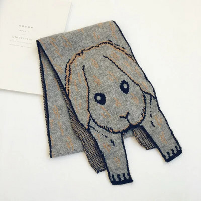 Κορεάτικο στυλ χαριτωμένο καρτούν αρκουδάκι κουνέλι Παιδικά πλεκτό μάλλινο κασκόλ Φθινόπωρο χειμώνας αγόρια κορίτσια Μικρό παιδί μακριά φουλάρια