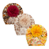 Accesorii pentru bebeluși pentru fetiță Copii copii pentru fetiță Turban cu flori din bumbac pălărie tipărită bentiță pentru bebeluși cu nod șepci de spital moale
