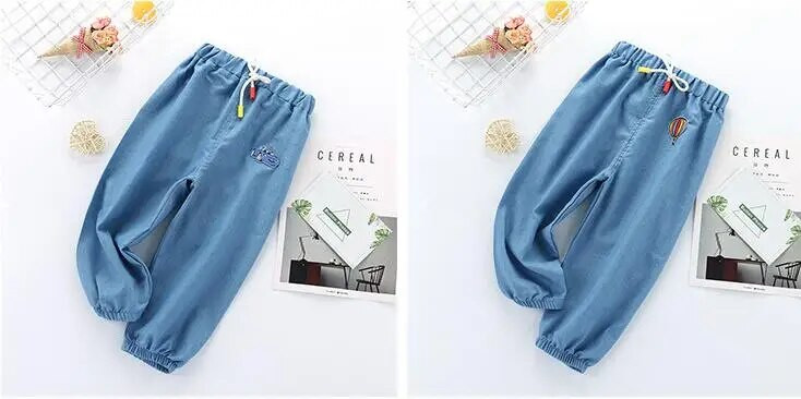 Newborn Baby Jeans Παντελόνι Κέντημα Λεπτό Ανοιξιάτικο Ελαστική Μέση Παιδικά Τζιν Αγόρια Παντελόνια Ρούχα Κινούμενα σχέδια Βρεφικά Ρούχα