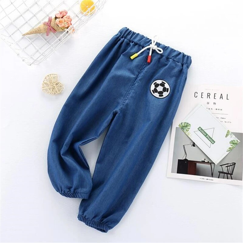 Newborn Baby Jeans Παντελόνι Κέντημα Λεπτό Ανοιξιάτικο Ελαστική Μέση Παιδικά Τζιν Αγόρια Παντελόνια Ρούχα Κινούμενα σχέδια Βρεφικά Ρούχα