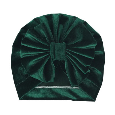 Ленти за глава за новородено бебе Шапка-тюрбан Кадифена голяма панделка за глава за бебета момичета Зима Есен Топла шапка Детски аксесоари за коса