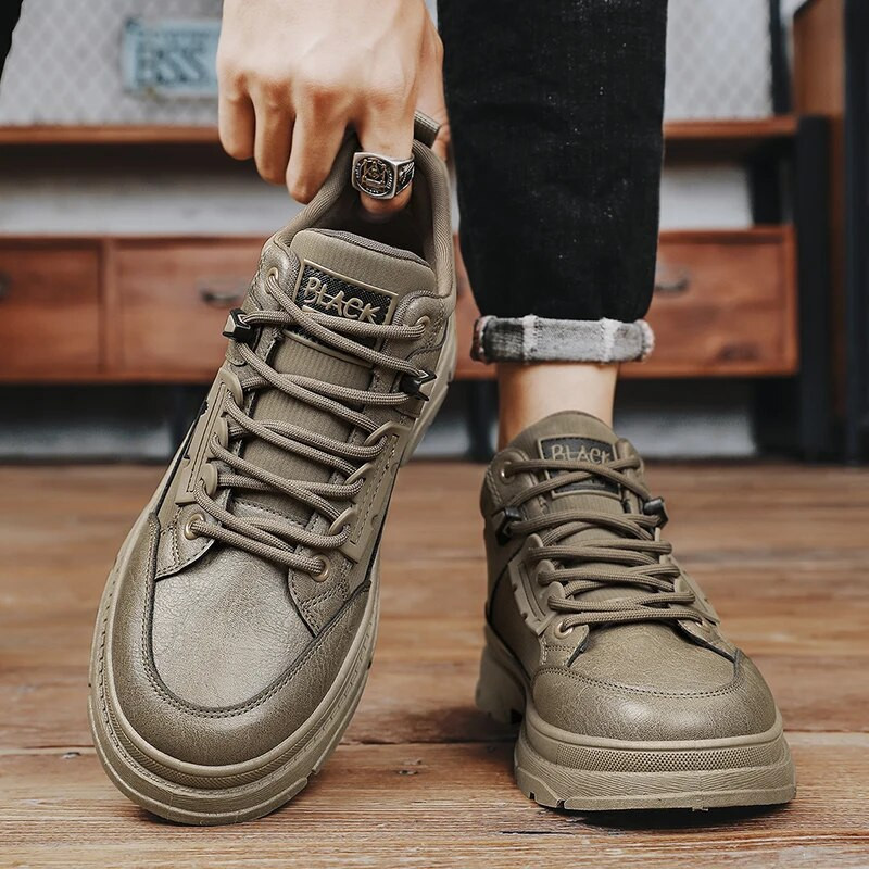 Britų stiliaus vyriški batai Nauji vyriški batai madingi nėriniuoti darbiniai batai lauke Patogūs neslystantys laisvalaikio sportbačiai Zapatillas
