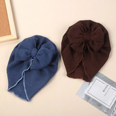 Κοριτσάκι με παπιγιόν τουρμπάνι φθινοπωρινό, βρεφικό καπέλο κοριτσίστικα πλεκτά, χαριτωμένα παιδικά καλύμματα κεφαλής Παιδικά καλύμματα κεφαλής Αξεσουάρ μαλλιών