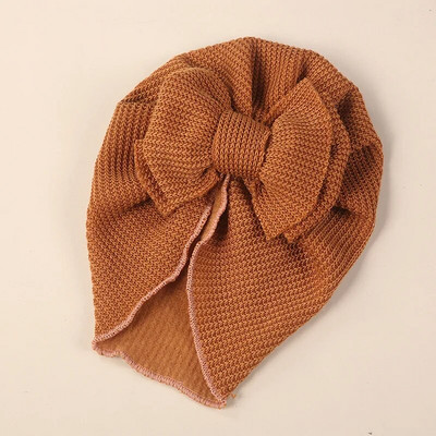 Κοριτσάκι με παπιγιόν τουρμπάνι φθινοπωρινό, βρεφικό καπέλο κοριτσίστικα πλεκτά, χαριτωμένα παιδικά καλύμματα κεφαλής Παιδικά καλύμματα κεφαλής Αξεσουάρ μαλλιών