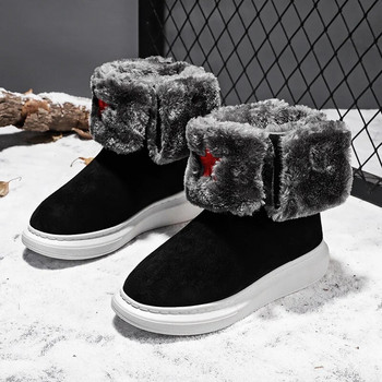 Горещи разпродажби Мъжки ботуши Модни ботуши за сняг Мъжки зимни обувки Удобни кожени дамски ботуши Водоустойчиви зимни обувки Botas Hombre