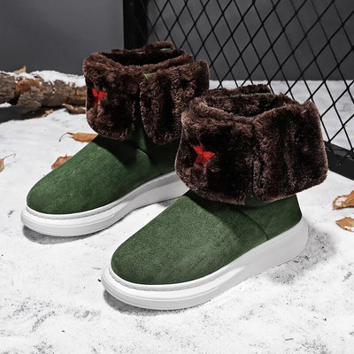 Καυτές εκπτώσεις Ανδρικές μπότες Μόδα μπότες χιονιού Ανδρικά χειμερινά παπούτσια Άνετα γούνινα γυναικεία μποτάκια αδιάβροχα χειμερινά παπούτσια Botas Hombre