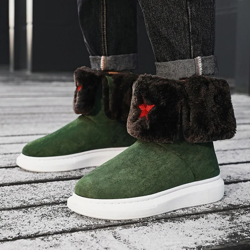 Καυτές εκπτώσεις Ανδρικές μπότες Μόδα μπότες χιονιού Ανδρικά χειμερινά παπούτσια Άνετα γούνινα γυναικεία μποτάκια αδιάβροχα χειμερινά παπούτσια Botas Hombre