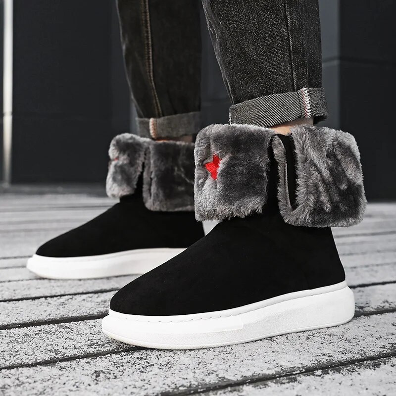 Καυτές εκπτώσεις Ανδρικές μπότες Μόδα μπότες χιονιού Ανδρικά χειμερινά παπούτσια Άνετα γούνινα γυναικεία μποτάκια αδιάβροχα χειμερινά παπούτσια Botas Hombre