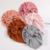 Μονόχρωμο Κόμπος Φιόγκος Βρεφικές κορδέλες Παιδικά Περιτυλίγματα κεφαλής τουρμπάνι ελαστικό νεογέννητο καπέλο μπουκέτο με μπόμπο μπόνε Αξεσουάρ Bebe