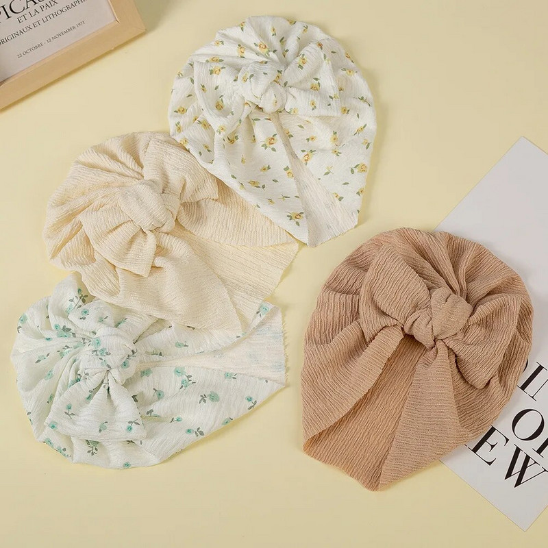 Μονόχρωμο Κόμπος Φιόγκος Βρεφικές κορδέλες Παιδικά Περιτυλίγματα κεφαλής τουρμπάνι ελαστικό νεογέννητο καπέλο μπουκέτο με μπόμπο μπόνε Αξεσουάρ Bebe