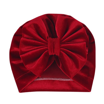 Toamnă Iarnă Turban pentru bebeluși Bentiță Fundițe drăguțe Pălărie pentru fete Pălărie pentru cap pentru copii mici Bonnet pentru copii din catifea moale șapcă pentru nou-născut
