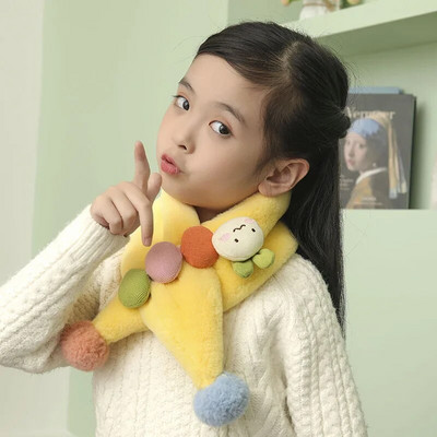 Cartoon Pinguin Fructe Fete Eșarfă Moale Pluș Îngroașă Călduț Iarnă Eșarfe Pentru Copii Fată Baiat Copii Haine