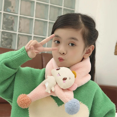 Cartoon Pinguin Fructe Fete Eșarfă Moale Pluș Îngroașă Călduț Iarnă Eșarfe Pentru Copii Fată Baiat Copii Haine