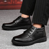 Pluss Velvet meeste saapad 2023 Meeste kingad Talvised pahkluuni soojad puuvillased kingad Äripaeltega libisemiskindlad lühikese toruga meeste saapad