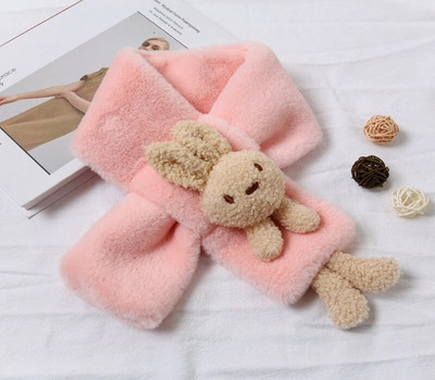 Χειμώνας Παιδιά Χαριτωμένα κινούμενα σχέδια Μαλακό βελούδινο κασκόλ Κοριτσάκι Μωρό Χοντρό ζεστό αντιανεμικό γιακά μαντίλι εξωτερικού χώρου Keep ζεστό Παιδικό μαντήλι