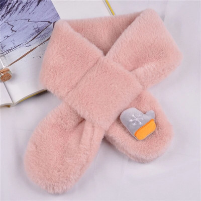 Χειμώνας Παιδιά Χαριτωμένα κινούμενα σχέδια Μαλακό βελούδινο κασκόλ Κοριτσάκι Μωρό Χοντρό ζεστό αντιανεμικό γιακά μαντίλι εξωτερικού χώρου Keep ζεστό Παιδικό μαντήλι