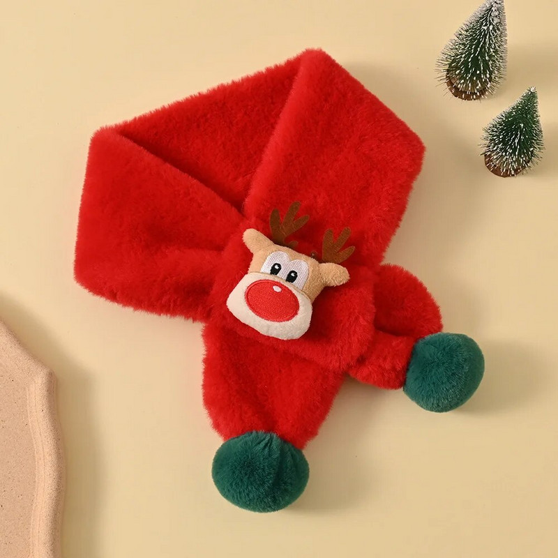 Χειμώνας Παιδιά Χαριτωμένα κινούμενα σχέδια Μαλακό βελούδινο κασκόλ Κοριτσάκι Μωρό Χοντρό ζεστό αντιανεμικό γιακά μαντίλι εξωτερικού χώρου Keep ζεστό Παιδικό μαντήλι