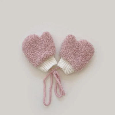 Talvised beebiplüüsist kindad Armsad ühevärvilised paksendavad soojad väikelapse labakindad tüdrukule poisile Cartoon lambavillane lastele täissõrmega kinnas