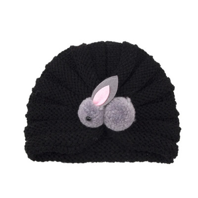 Căciulă de iarnă tricotată pentru bebeluș pentru fată băiat Bonnet de culoarea bomboanei Enfant Iepure drăguț Beanie Turban Pălării pentru nou-născut Toddler Headwraps Cap