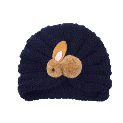 Căciulă de iarnă tricotată pentru bebeluș pentru fată băiat Bonnet de culoarea bomboanei Enfant Iepure drăguț Beanie Turban Pălării pentru nou-născut Toddler Headwraps Cap