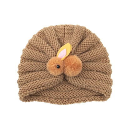 Căciulă de iarnă tricotată pentru bebeluș pentru fată băiat Bonnet de culoarea bomboanei Enfant Iepure drăguț Beanie Turban Pălării pentru nou-născut Toddler Headwraps Cap