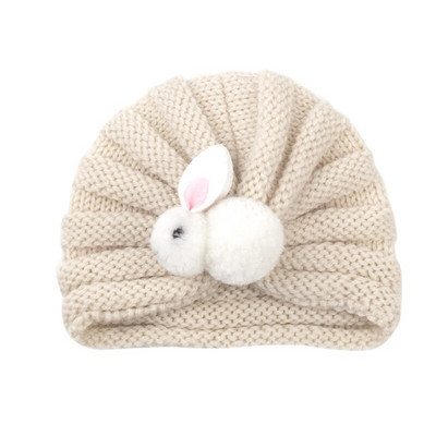 Căciulă de iarnă tricotată pentru bebeluș pentru fată băiat Bonnet de culoarea bomboanei Enfant Iepure drăguț Beanie Turban Pălării pentru nou-născut Toddler Headwraps Cap