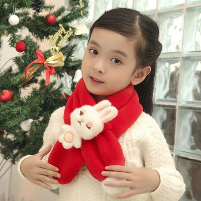 Μωρό μαντήλι κινουμένων σχεδίων Μαλακό βελούδινο χοντρό Χειμώνα Ζεστό Νεογέννητο Λαιμό Μασίφ Κασκόλ για Παιδιά Κορίτσι Αγόρι Παιδικό Κασκόλ Χριστουγεννιάτικα Δώρα