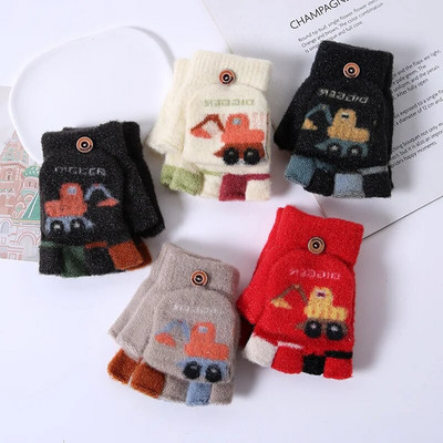 3-8 metų vaikams Pirštinės Pirštinės Animacinių filmų Kūdikių Pirštinės Vaikiškos Pirštinės Šiltos Žiemos Vaikiškos Pirštinės Flip Gloves перчатки детские 아기장갑