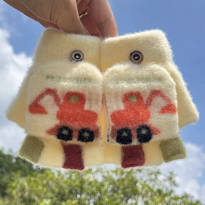 3-8 ετών Παιδικά γάντια Γάντια Κινούμενα σχέδια Βρεφικά γάντια Παιδικά γάντια Ζεστά χειμωνιάτικα Παιδικά γάντια Γάντια σαγιονάρα перчатки детские 아기장갑