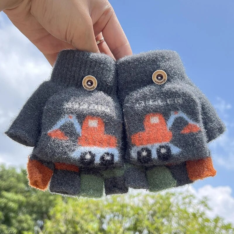 3-8 ετών Παιδικά γάντια Γάντια Κινούμενα σχέδια Βρεφικά γάντια Παιδικά γάντια Ζεστά χειμωνιάτικα Παιδικά γάντια Γάντια σαγιονάρα перчатки детские 아기장갑