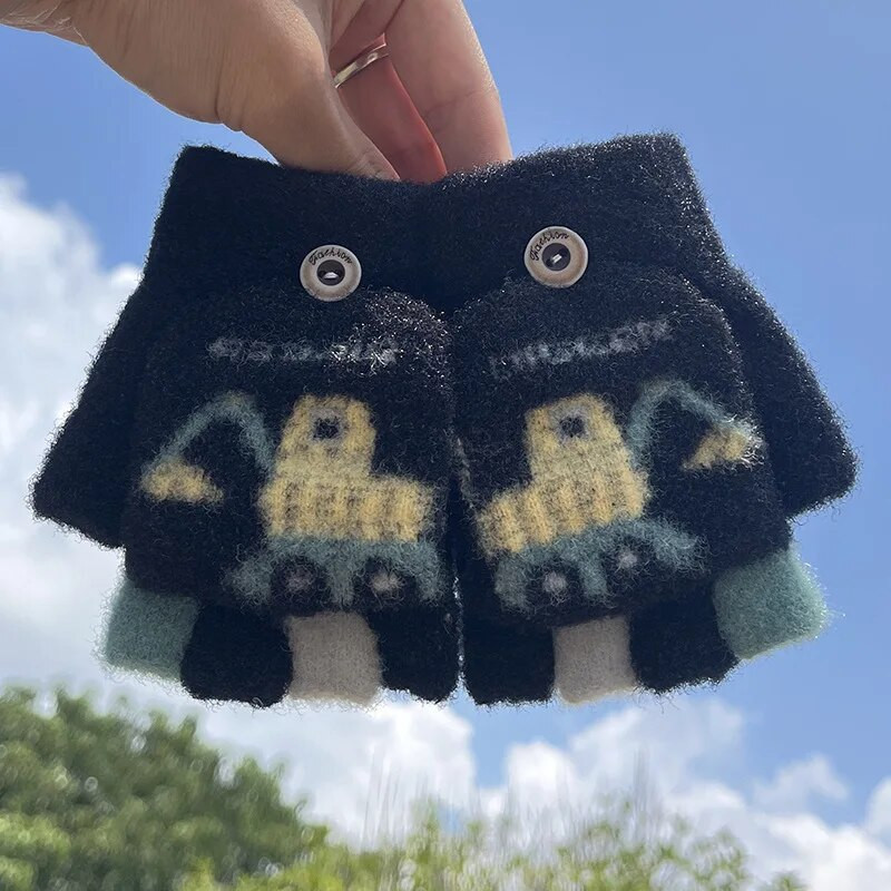 3-8 ετών Παιδικά γάντια Γάντια Κινούμενα σχέδια Βρεφικά γάντια Παιδικά γάντια Ζεστά χειμωνιάτικα Παιδικά γάντια Γάντια σαγιονάρα перчатки детские 아기장갑