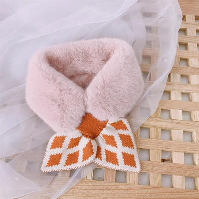 Talvine soe laste sall Pehme plüüsist sallid tüdrukule beebi karusnahast krae paks soe sall õues lastele kaelaräti beebitarvikud